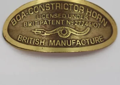 Boa Constrictor Horn Badge Plaque