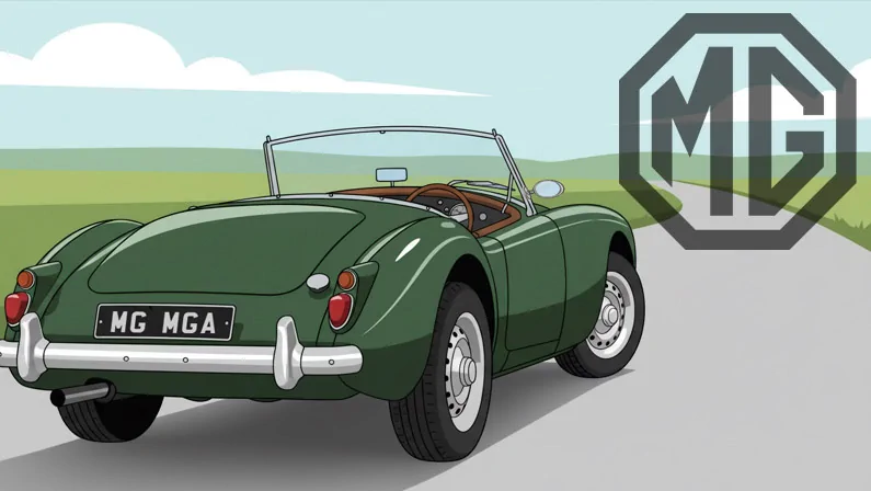 MGA windscreen frame mounted side mirror